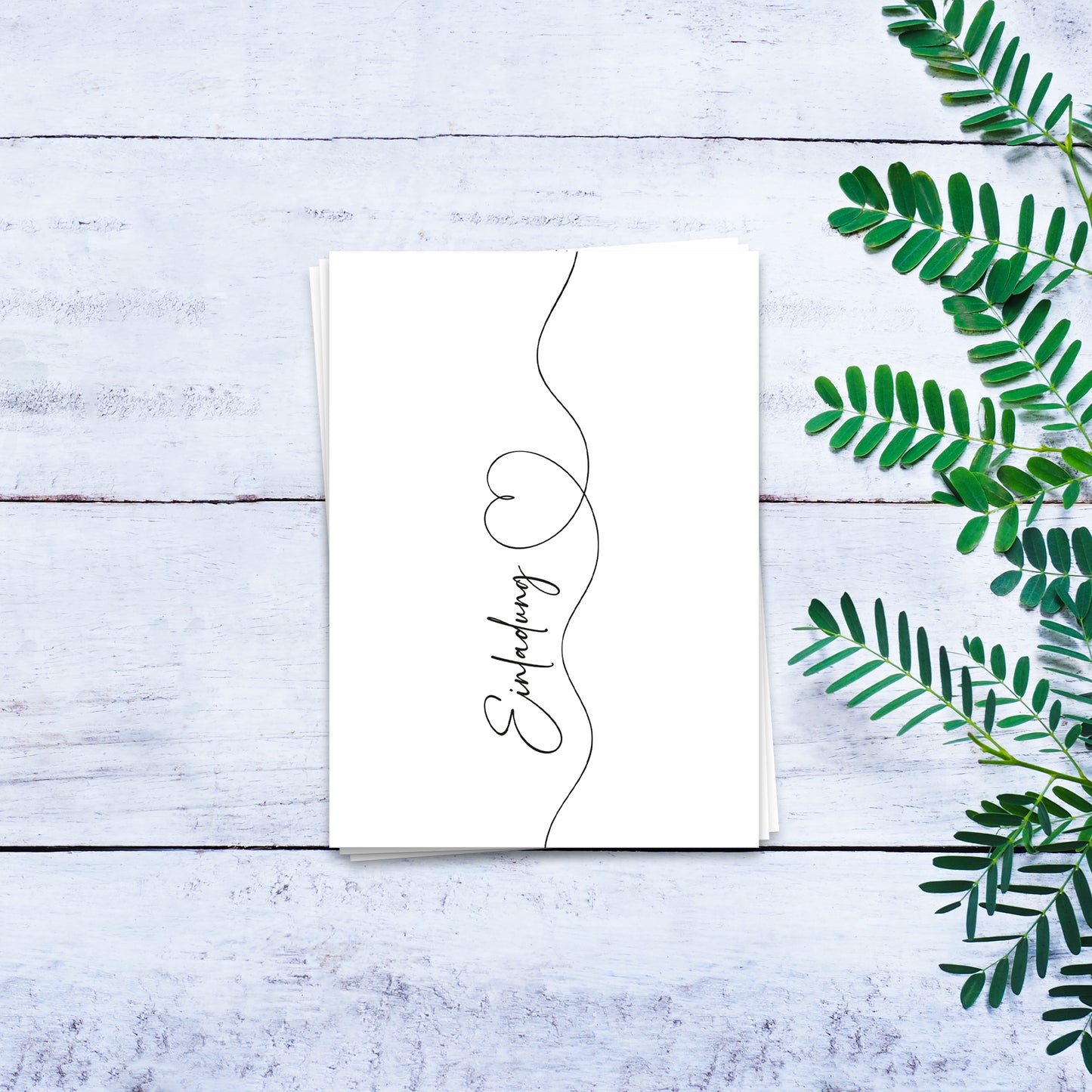 Einladung mit Herz - Postkarte