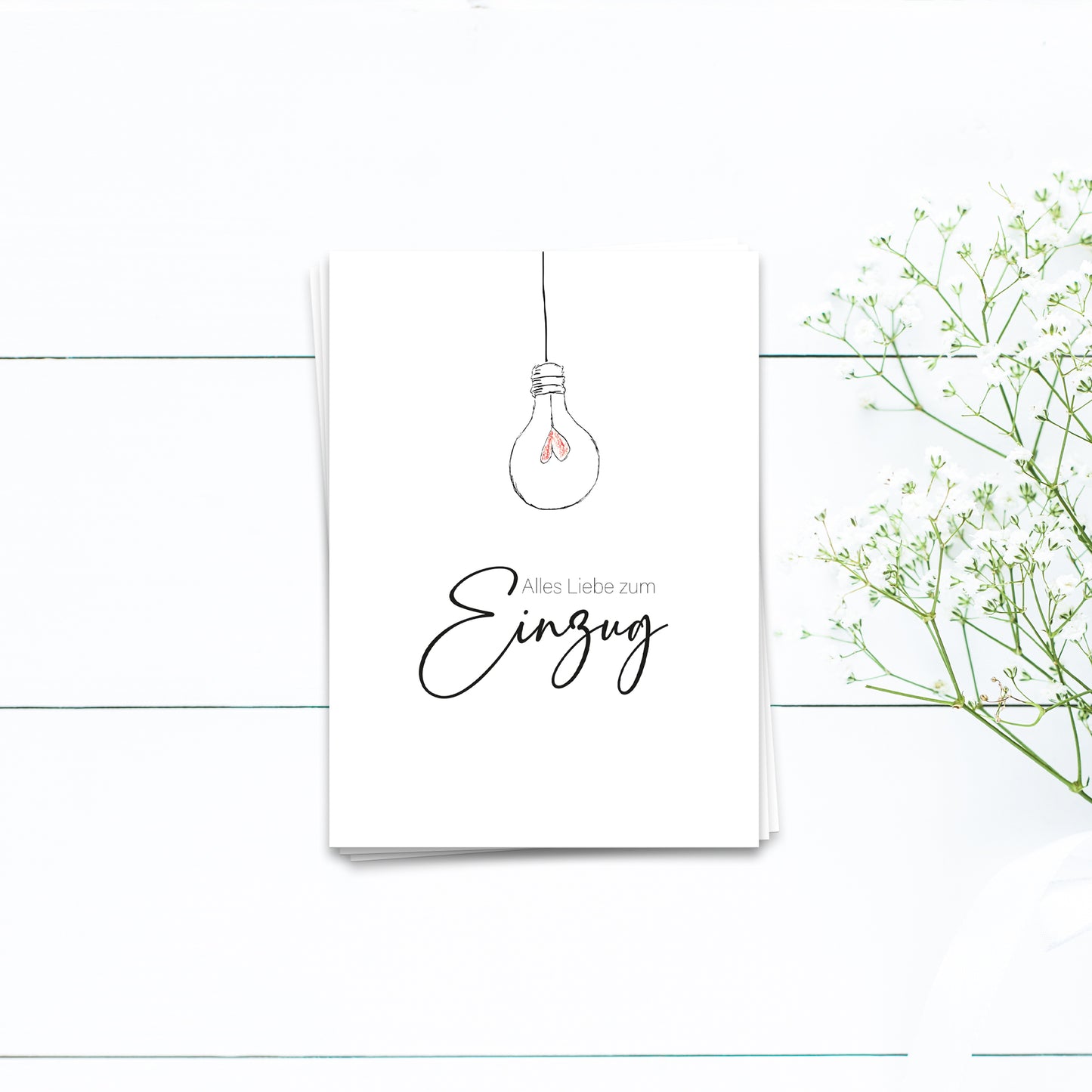 Alles Liebe zum Einzug - Postkarte