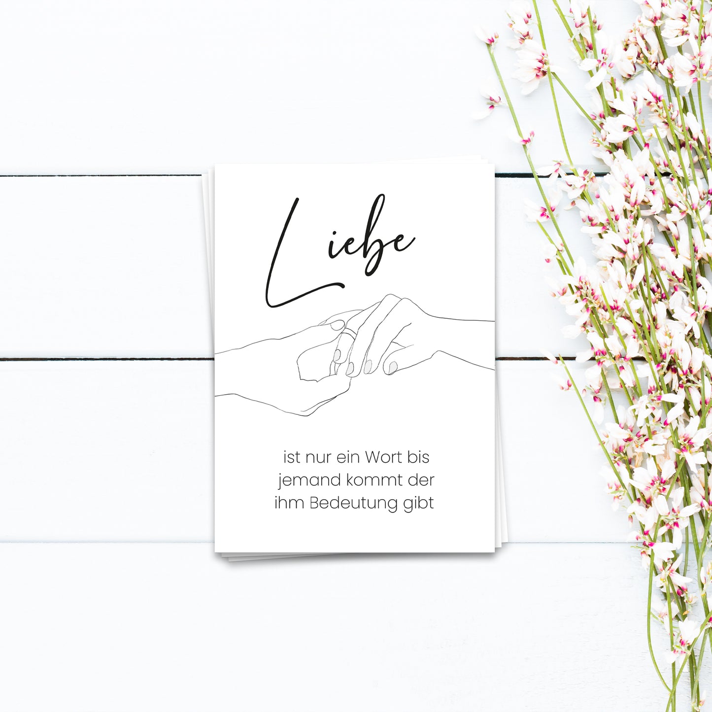 Liebe ist nur ein Wort - Postkarte