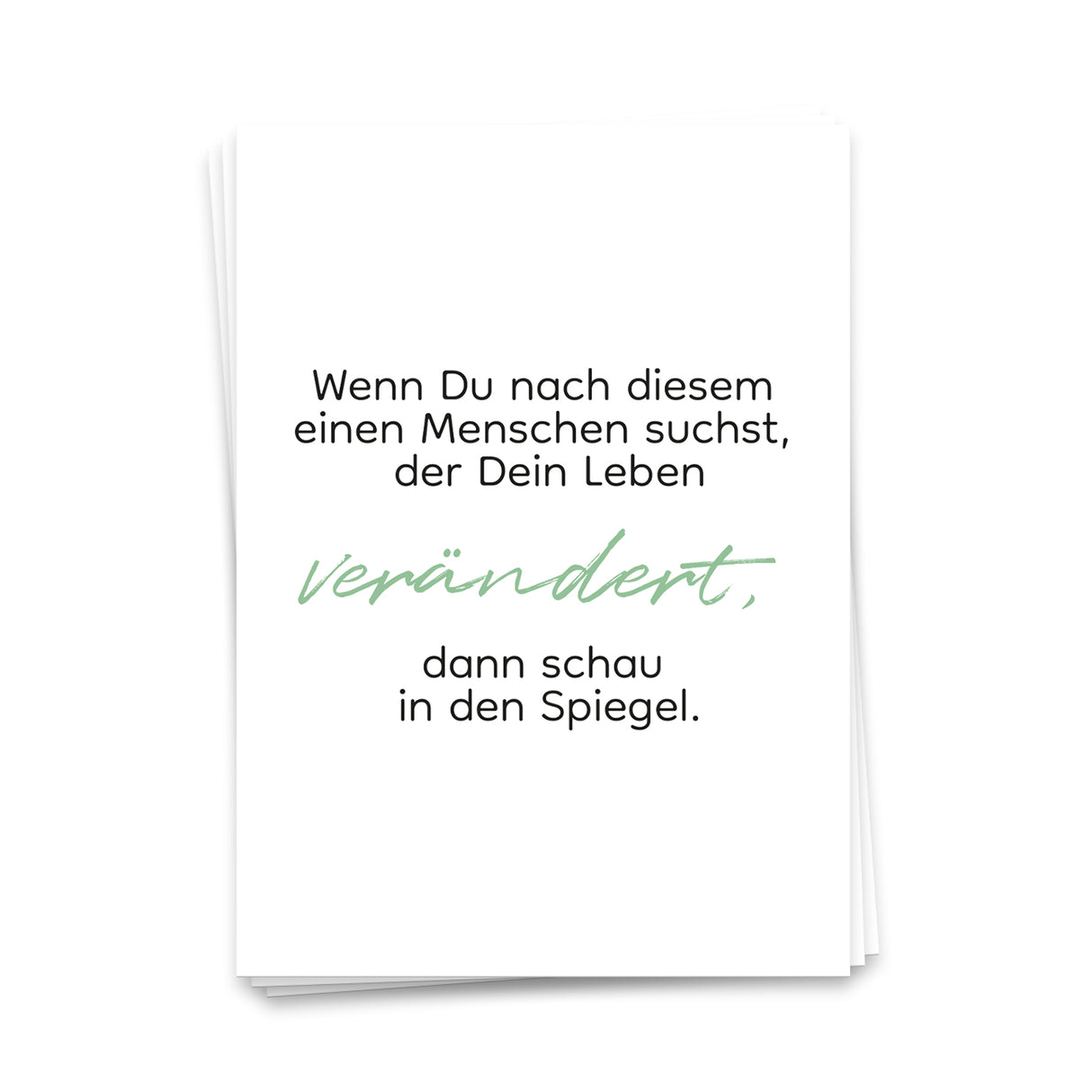 Wenn Du nach diesem einen Menschen suchst, der Dein Leben verändert - Postkarte