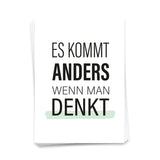 Es kommt anders wenn man denkt - Postkarte