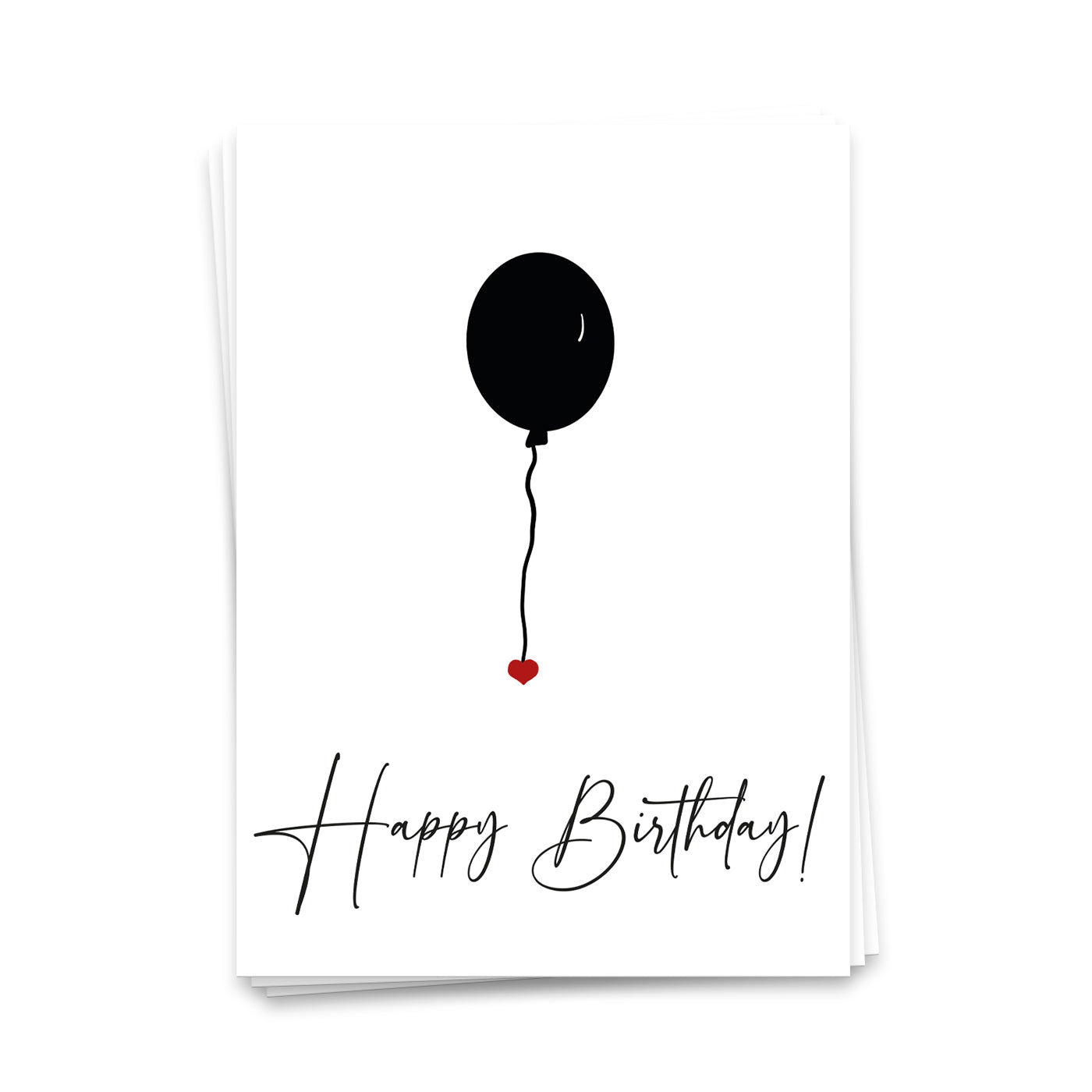 Happy Birthday Ballon - Postkarte