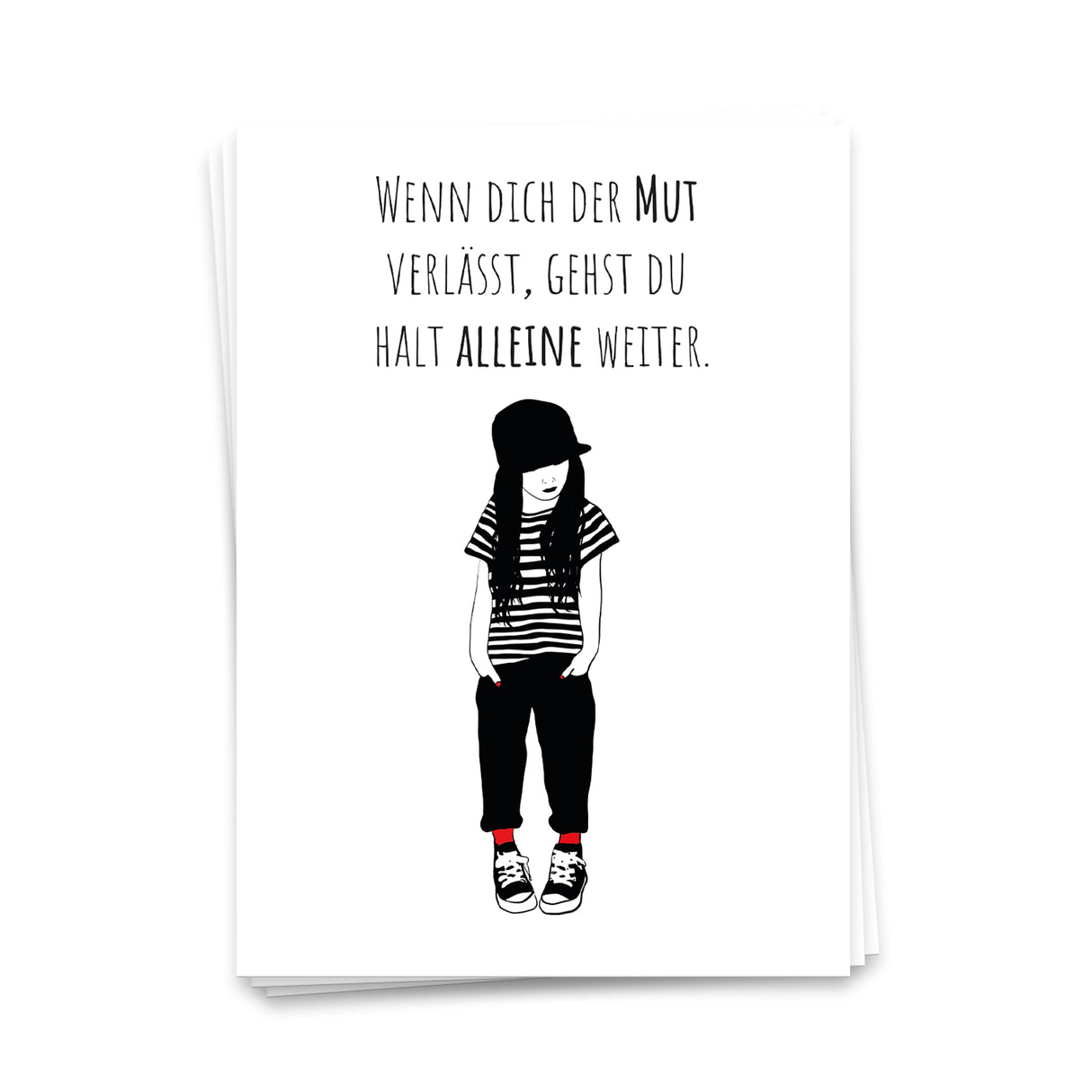 Wenn dich der Mut verlässt - Postkarte