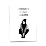 Der richtige Weg ist immer Dein eigener - Postkarte