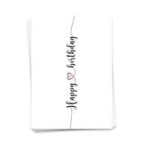 Happy Birthday mit Herz -  Postkarte