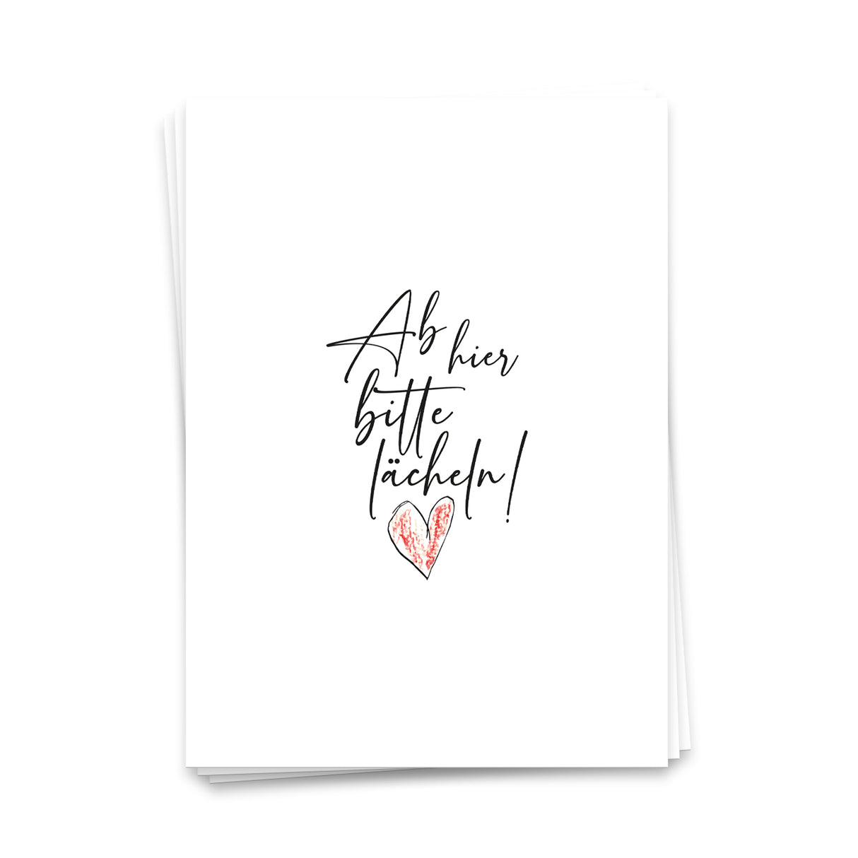 Ab hier bitte Lächeln 1 -  Postkarte