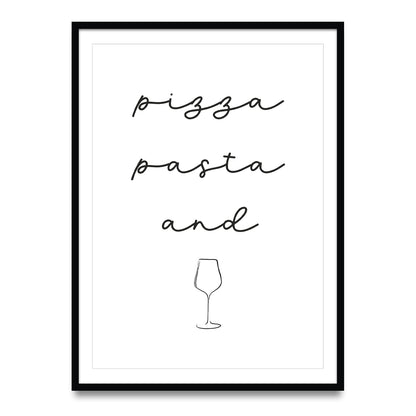 Pizza Pasta and Vino - Poster