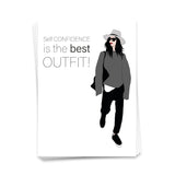 Self confidence is the best outfit - Postkarte