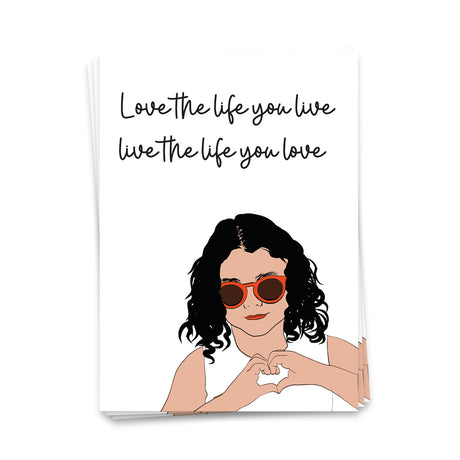 Love the life - Postkarte