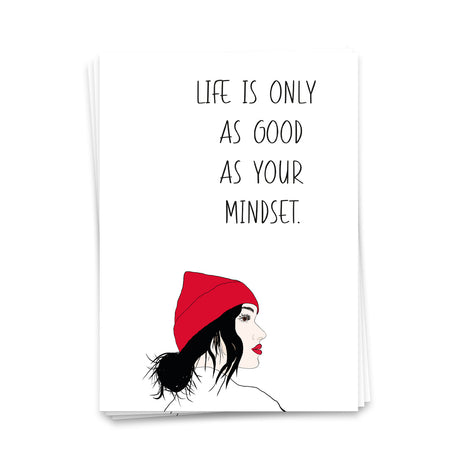 Life is only as good as your mindset - Postkarte