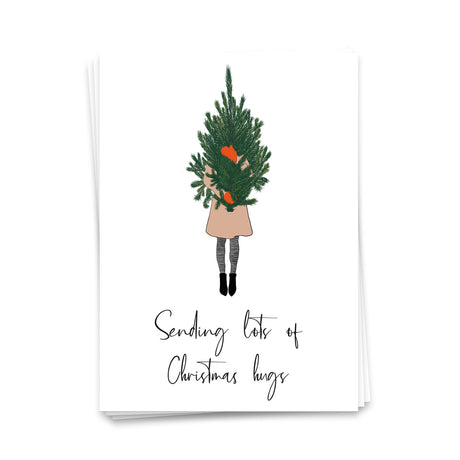 Sending lots of christmas hugs - Postkarte