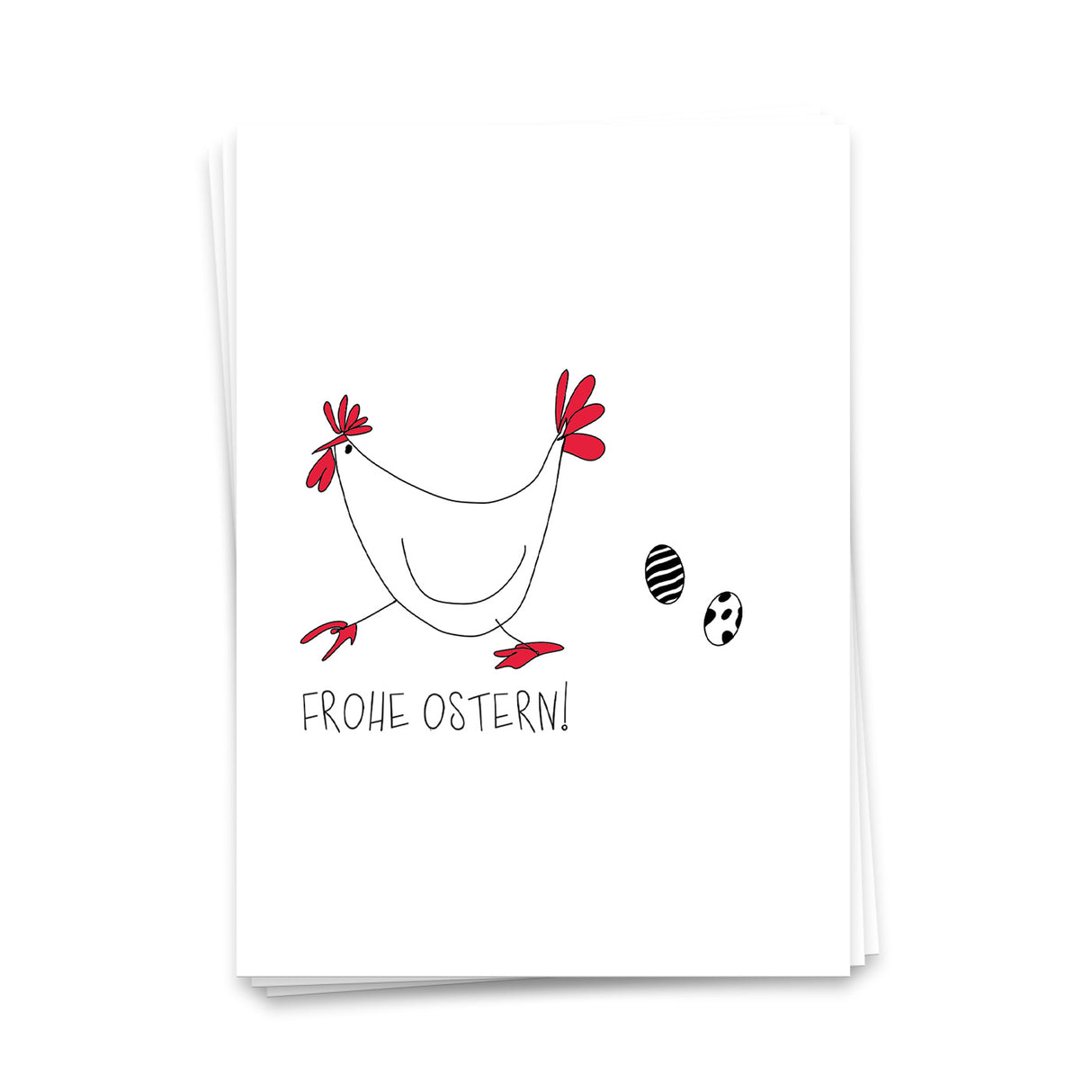 Frohe Ostern Huhn Ei - Postkarte