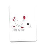 Frohe Ostern Huhn Ei - Postkarte