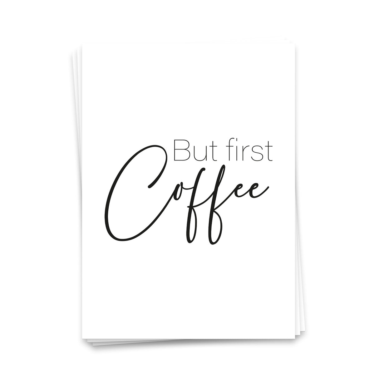 But first coffee - Postkarte
