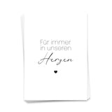 Für immer in unseren Herzen - Postkarte