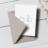 Zur Silberhochzeit alles Liebe - Klappkarte mit Umschlag