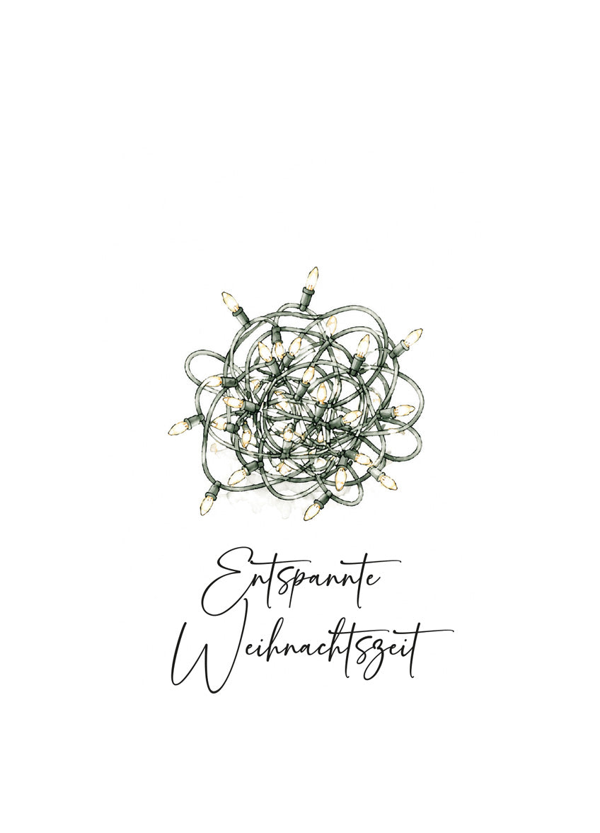 Entspannte Weihnachtszeit - Weihnachtskarte