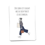 Das Leben ist so bunt wie du dich traust - Postkarte