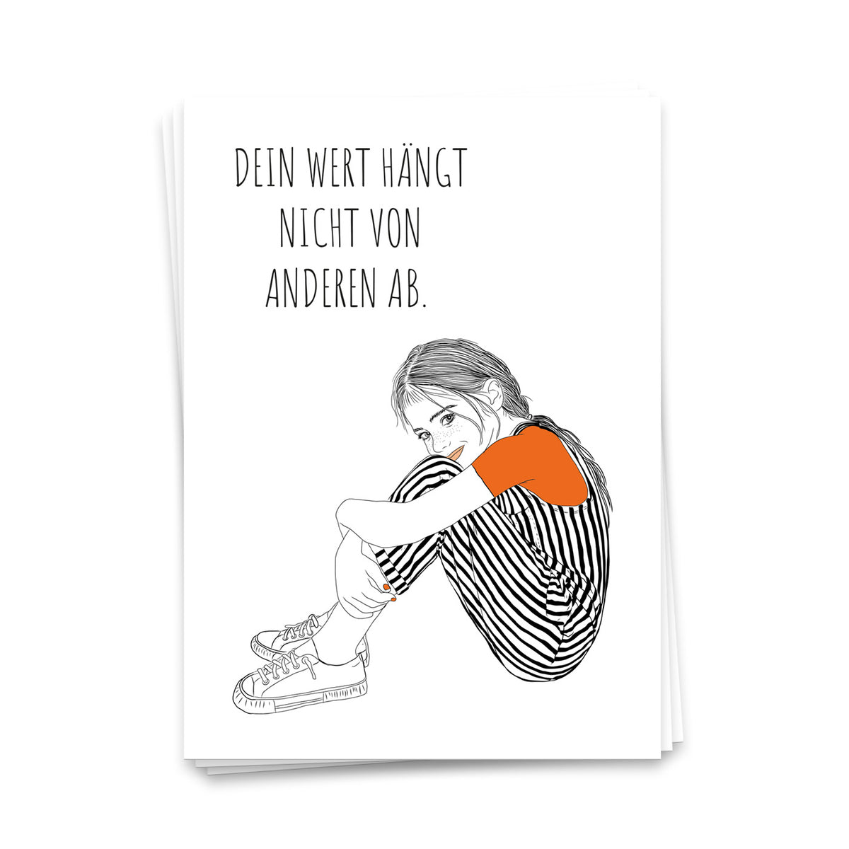 Dein Wert hängt nicht von anderen ab - Postkarte