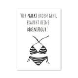 Wer nackt baden geht, braucht keine Bikinifigur - Magnet
