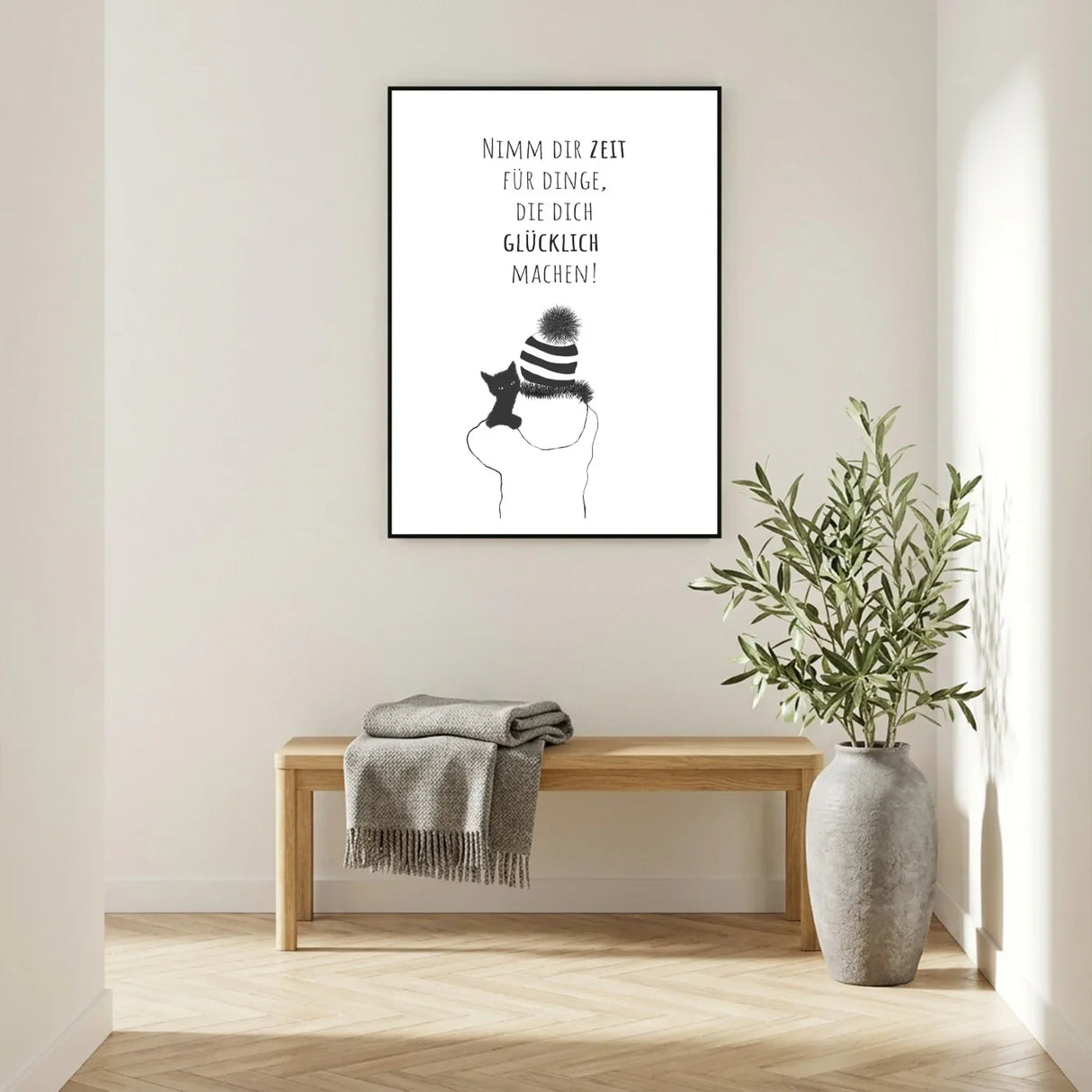 Poster „Nimm dir die Zeit für Dinge, die dich glücklich machen“