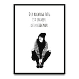 Der richtige Weg ist immer dein eigener Poster kaufen | Ulrike Wathling