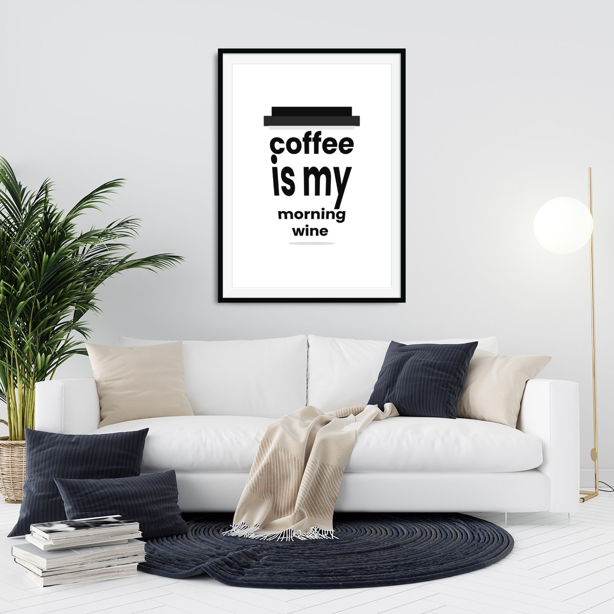 Coffee is my morning wine Poster kaufen – Kaffee-Illustration | Ulrike Wathling