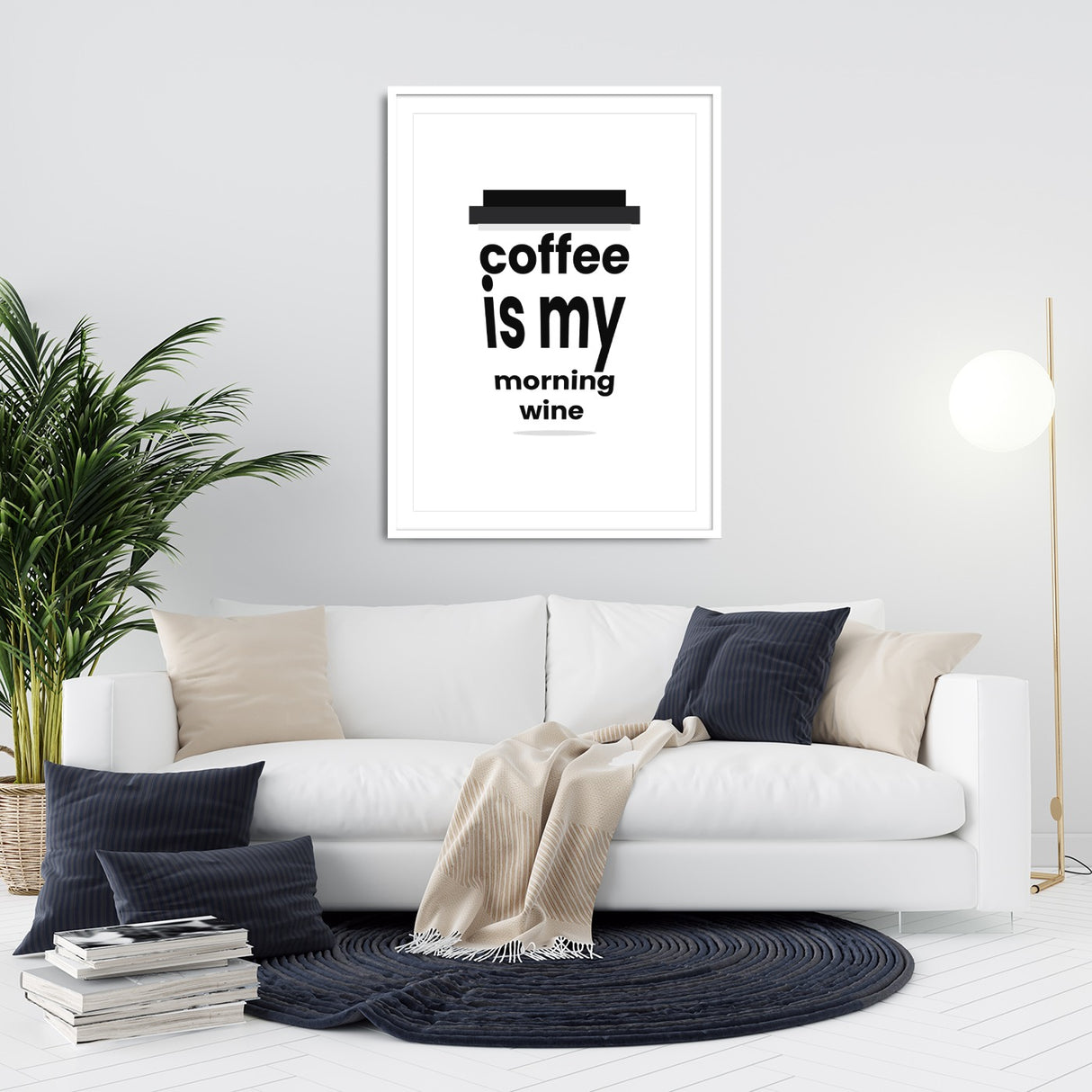 Coffee is my morning wine Poster kaufen – Kaffee-Illustration | Ulrike Wathling