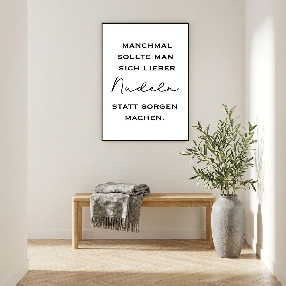 Nudeln statt Sorgen – Poster
