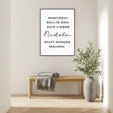 Nudeln statt Sorgen – Poster