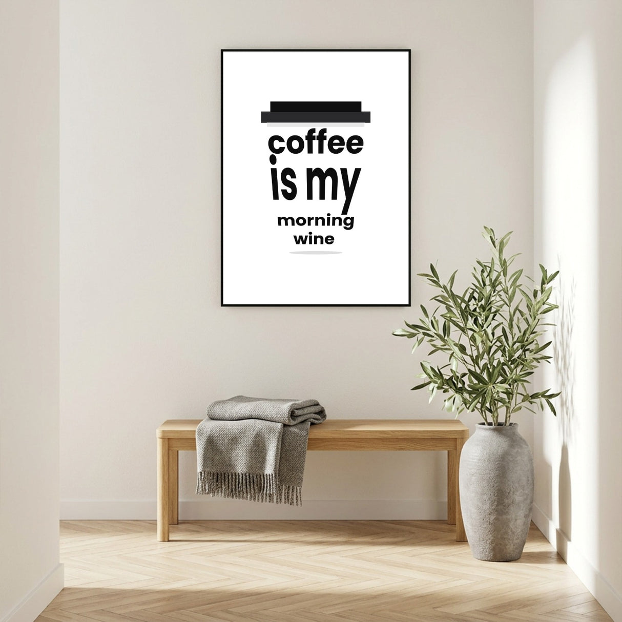 Coffee is my morning wine Poster kaufen – Kaffee-Illustration | Ulrike Wathling