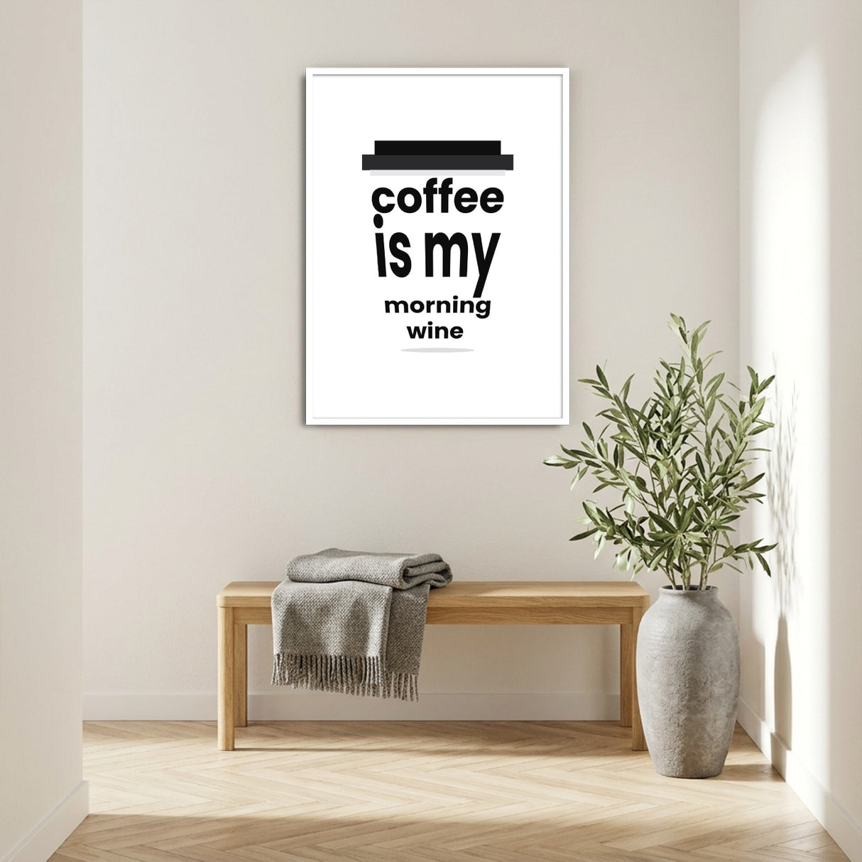 Coffee is my morning wine Poster kaufen – Kaffee-Illustration | Ulrike Wathling