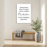 Nudeln statt Sorgen – Poster