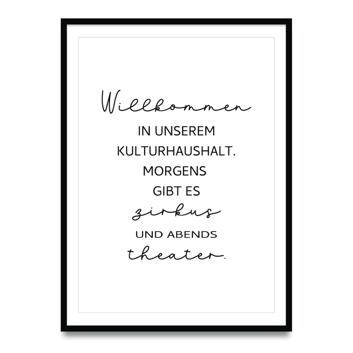Willkommen in unserem Kulturhaushalt - Poster