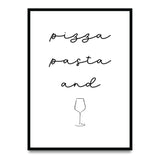 Pizza Pasta and Vino – Poster