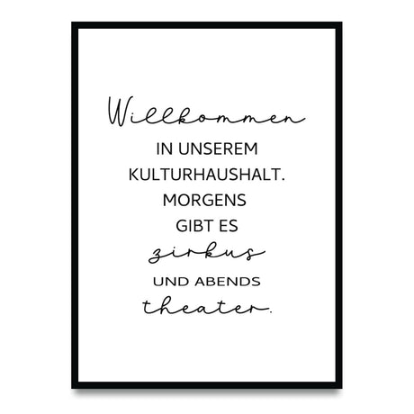 Willkommen in unserem Kulturhaushalt - Poster