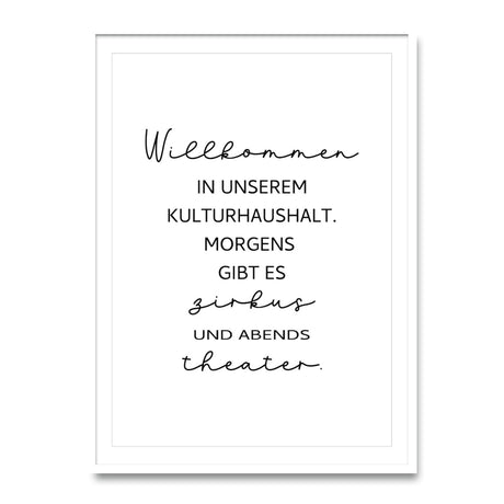 Willkommen in unserem Kulturhaushalt - Poster