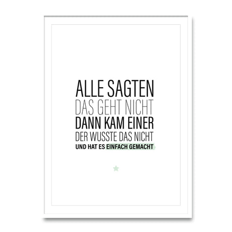 Alle sagten das geht nicht – Poster