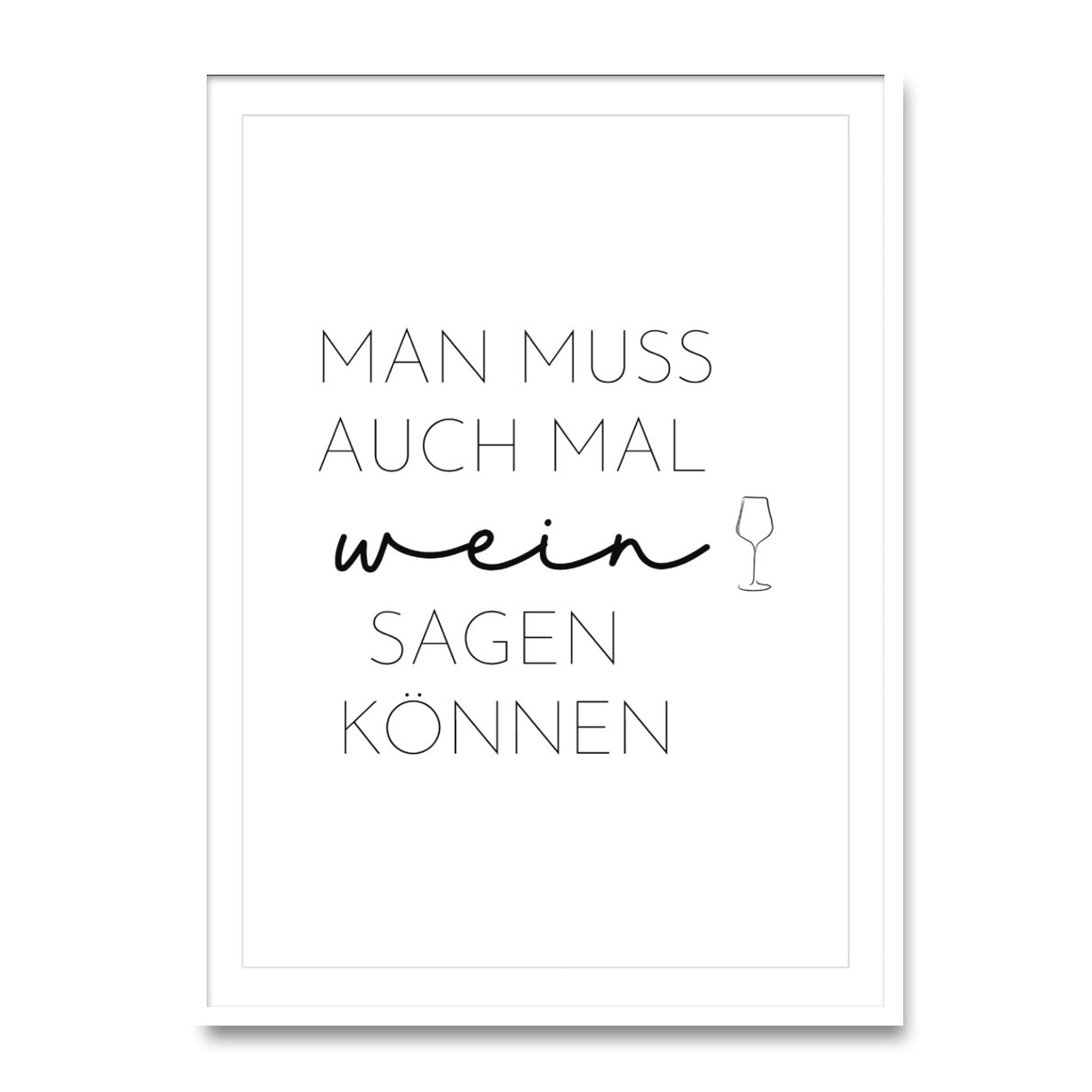 Man muss auch mal Wein sagen können – Poster