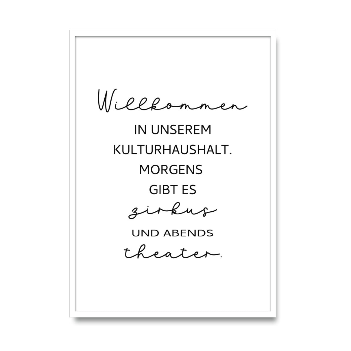 Willkommen in unserem Kulturhaushalt - Poster
