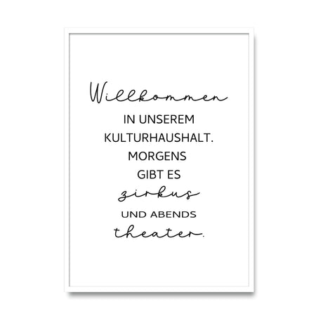 Willkommen in unserem Kulturhaushalt - Poster