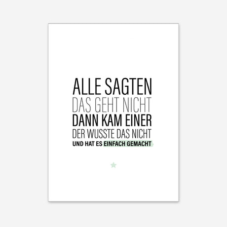 Alle sagten das geht nicht – Poster