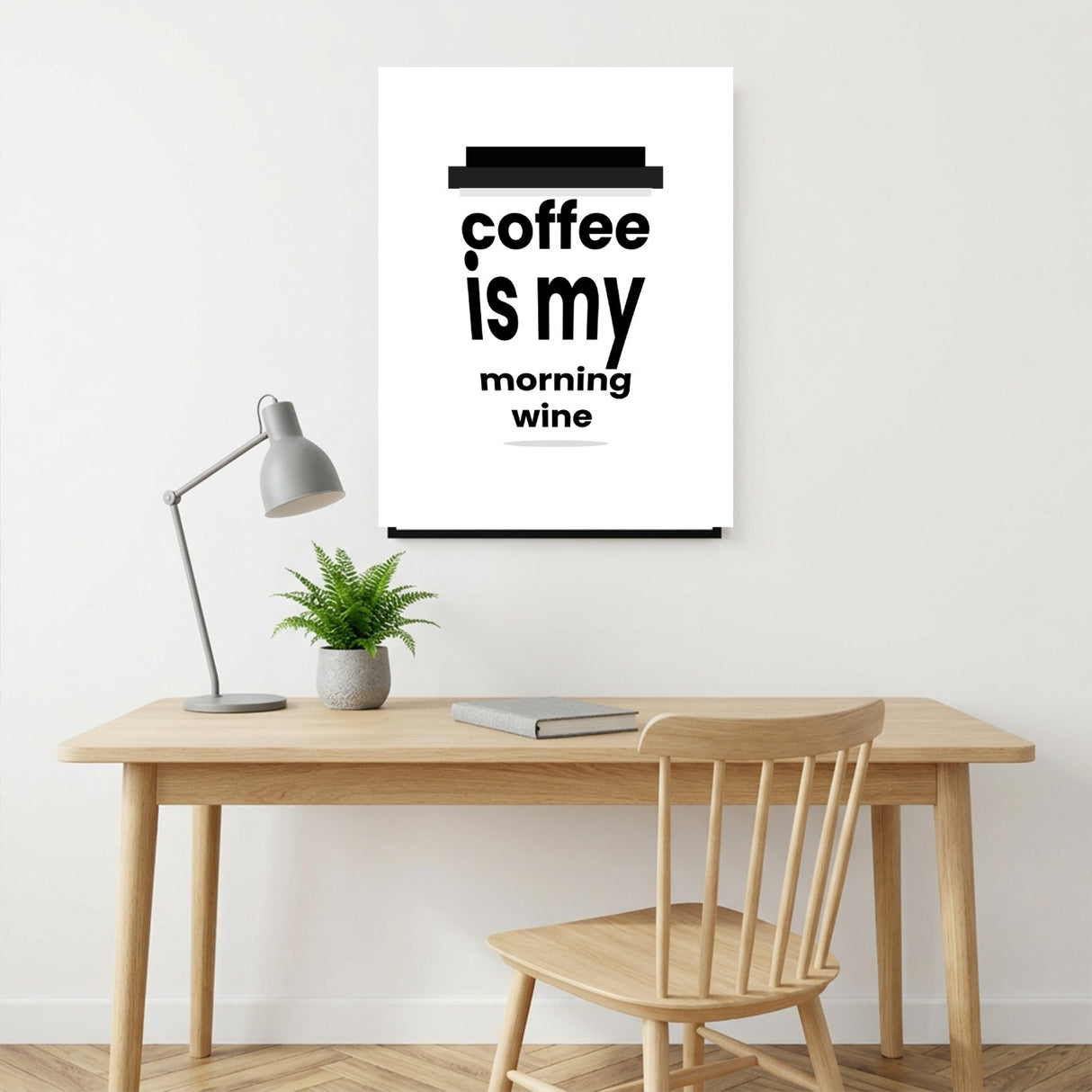 Coffee is my morning wine Poster kaufen – Kaffee-Illustration | Ulrike Wathling