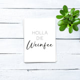 Holla die Weinfee - Postkarte