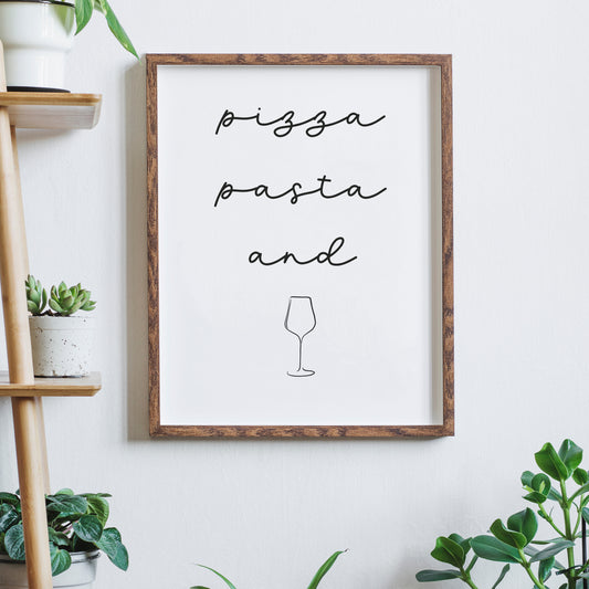 Pizza Pasta and Vino - Poster