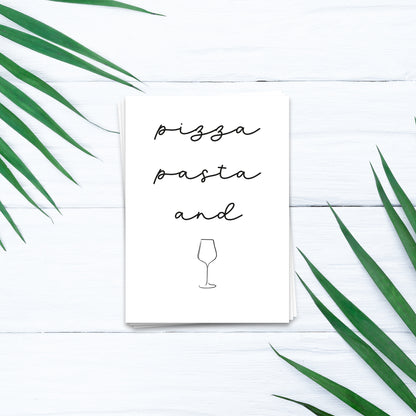 Pizza Pasta and Vino - Postkarte