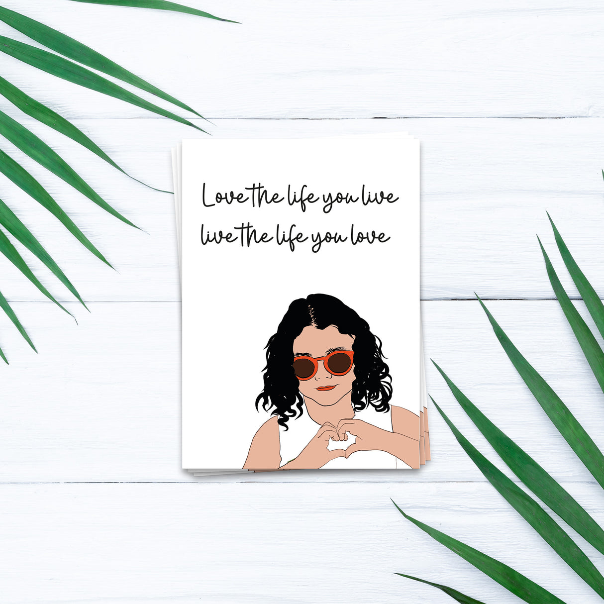 Love the life - Postkarte