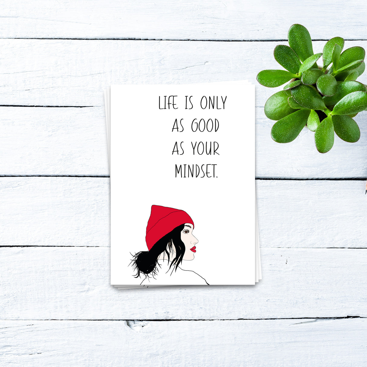 Life is only as good as your mindset - Postkarte
