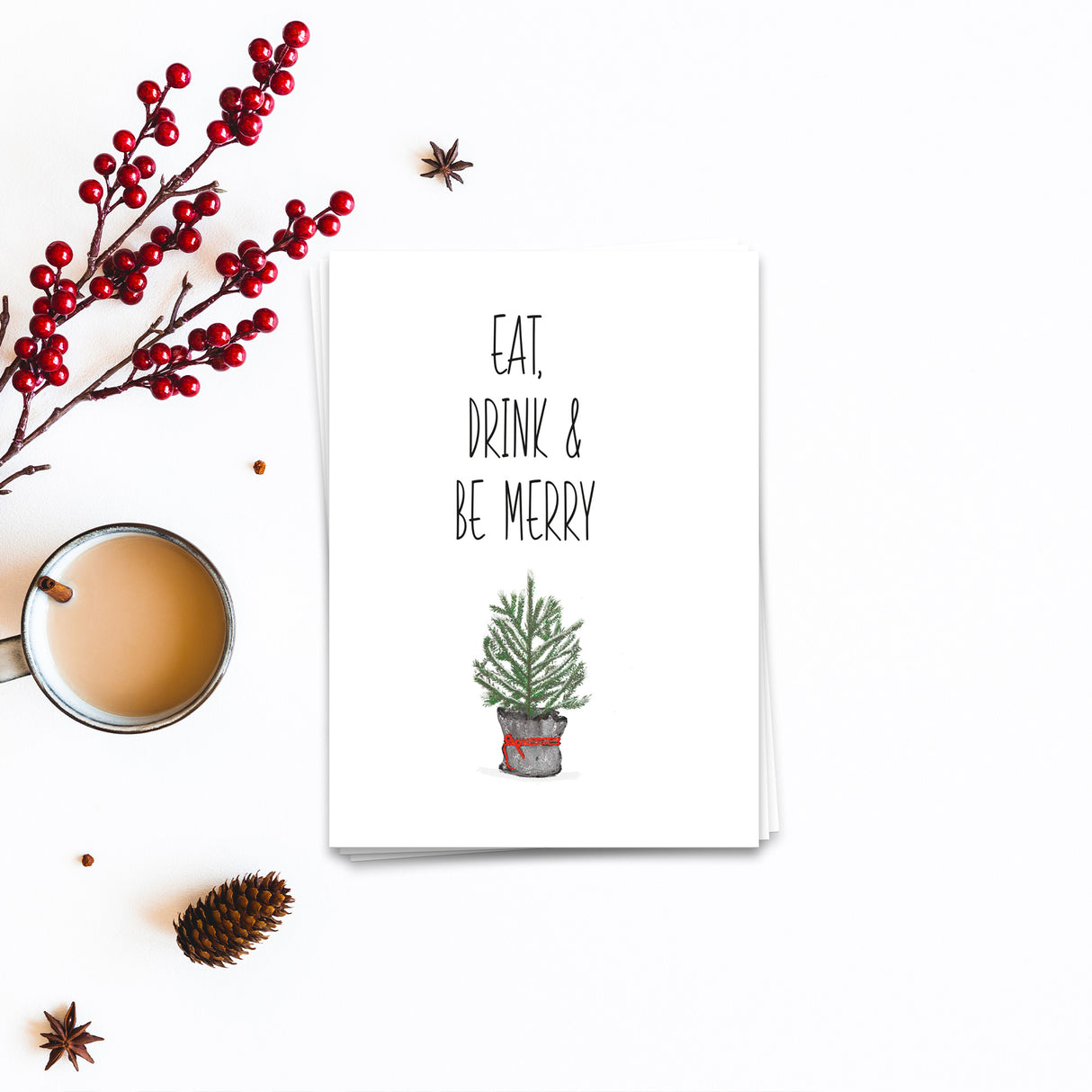 Eat, drink and be merry - Postkarte