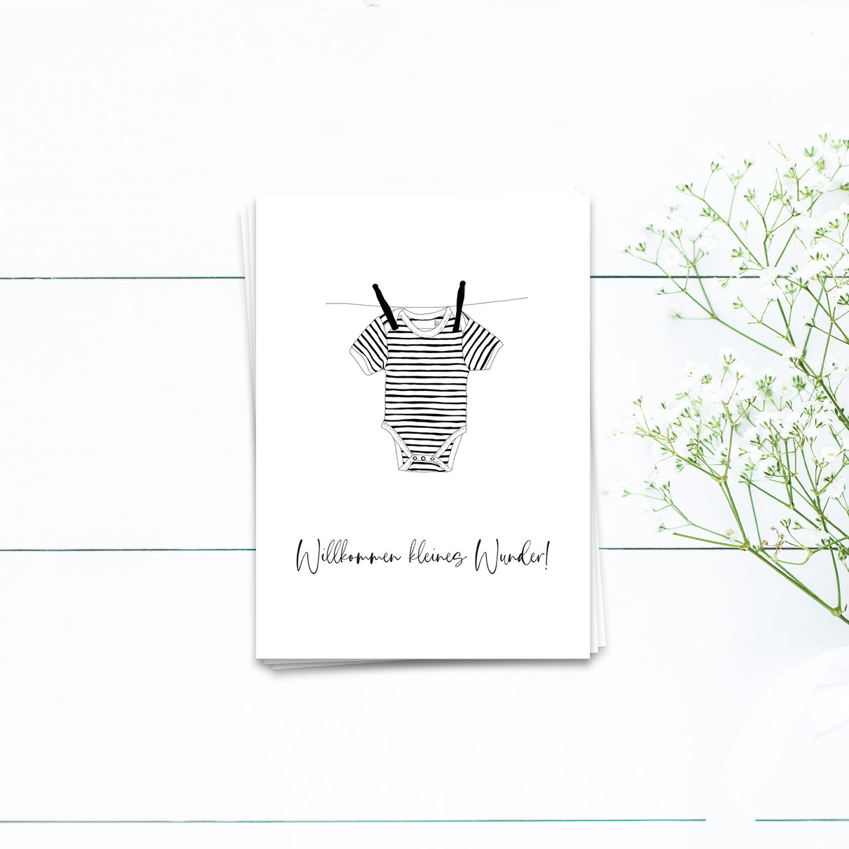 Willkommen kleines Wunder - Postkarte